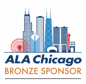 ALA Chicago bronze sponsor medallions with city skyline design